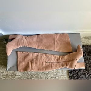 Loise et Cie pink suede over the knee boots